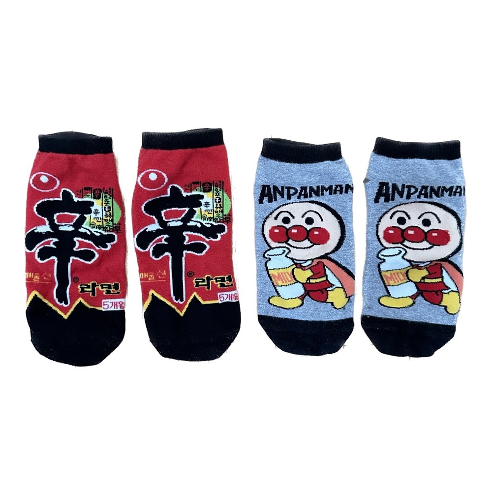 (3 for $15) Anpanman & shin ramen socks